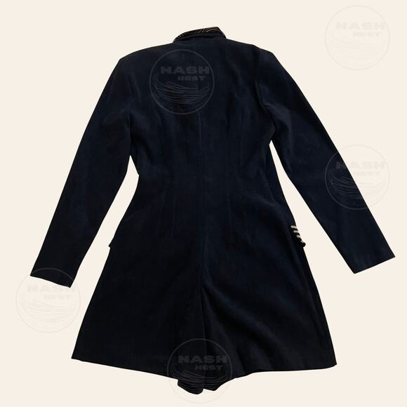 Joseph Ribkoff 4 Black Gold Zebra Stripe Romper | Long Sleeve, Vintage Blazer - Picture 3 of 5